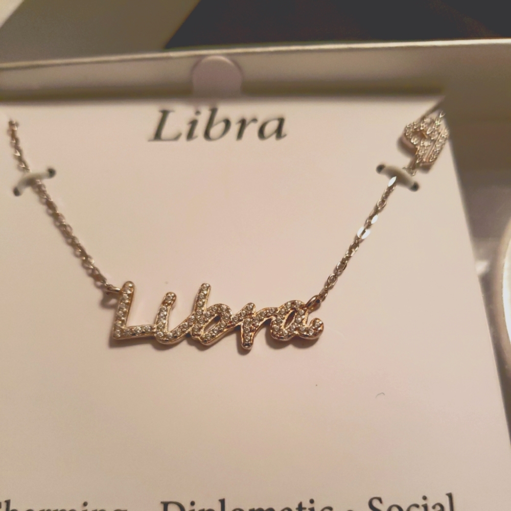 Jacmel Jewelry Libra necklace gift set with jewelry plate new